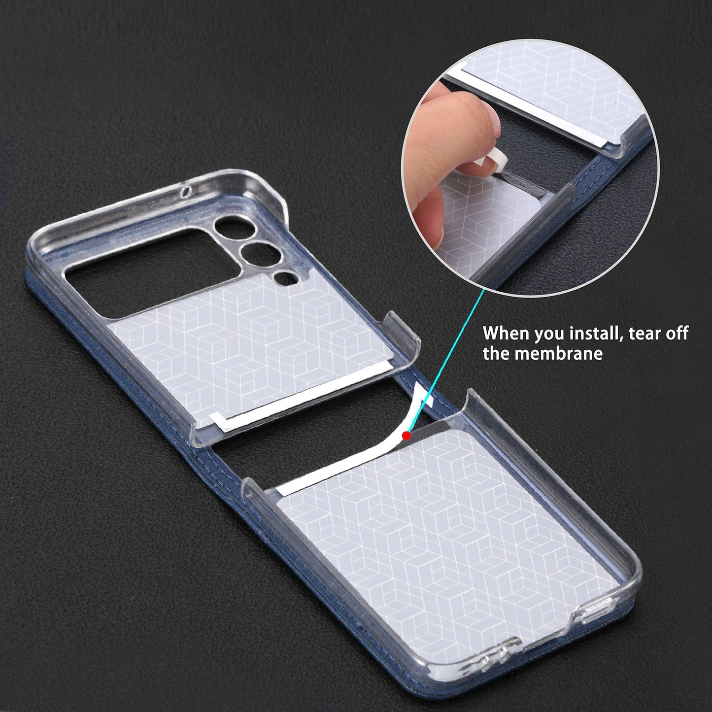 Luxury Card Holder Drop Protection Folio Cover For Samsung Galaxy Z Flip 3 5G pphonecover