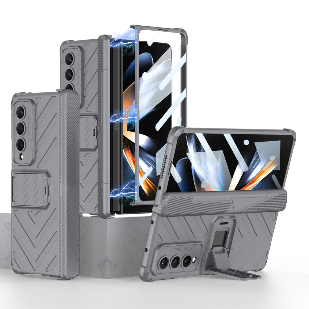 Magnetic Hinge Samsung Galaxy Z Fold4 5G Cover  With Film and Kickstand