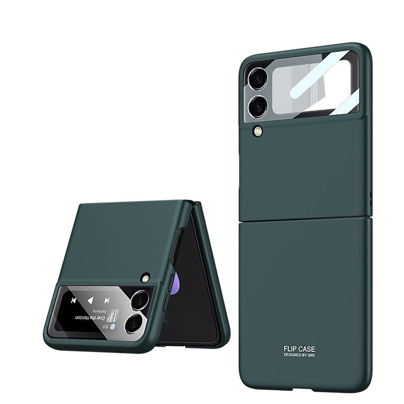 Ultra-Thin Matte Hard Cover For Samsung Galaxy Z Flip 3 5G Case With Back Screen Glass
