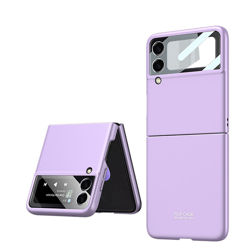 Ultra-Thin Matte Hard Cover For Samsung Galaxy Z Flip 3 5G Case With Back Screen Glass