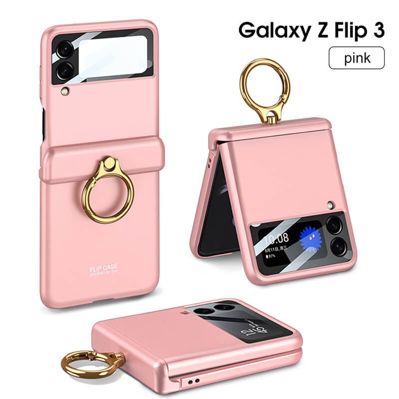 Magnetic All-included Shockproof Plastic Hard Cover For Samsung Galaxy Z Flip 3 5G