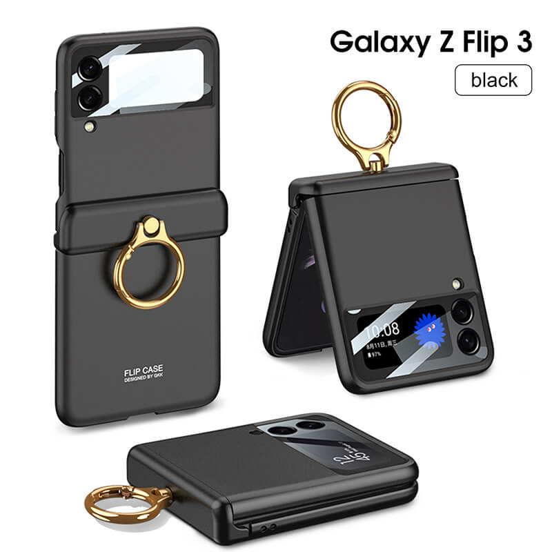 Magnetic All-included Shockproof Plastic Hard Cover For Samsung Galaxy Z Flip 3 5G