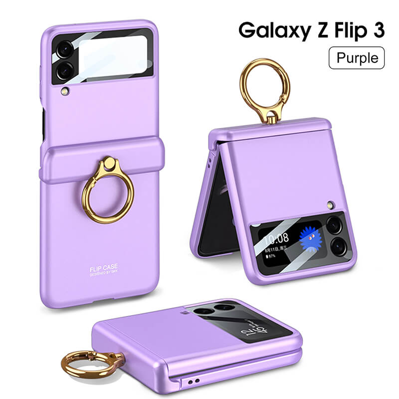 Magnetic All-included Shockproof Plastic Hard Cover For Samsung Galaxy Z Flip 3 5G