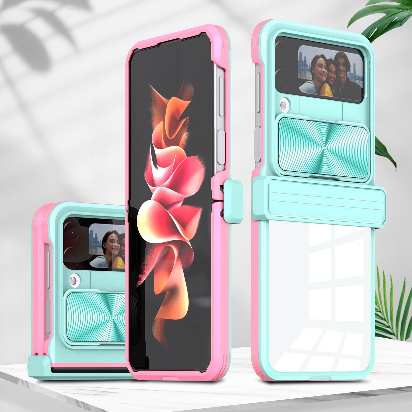 Anti-Slip Clear Acrylic Case for Samsung Galaxy Z Flip4 5G