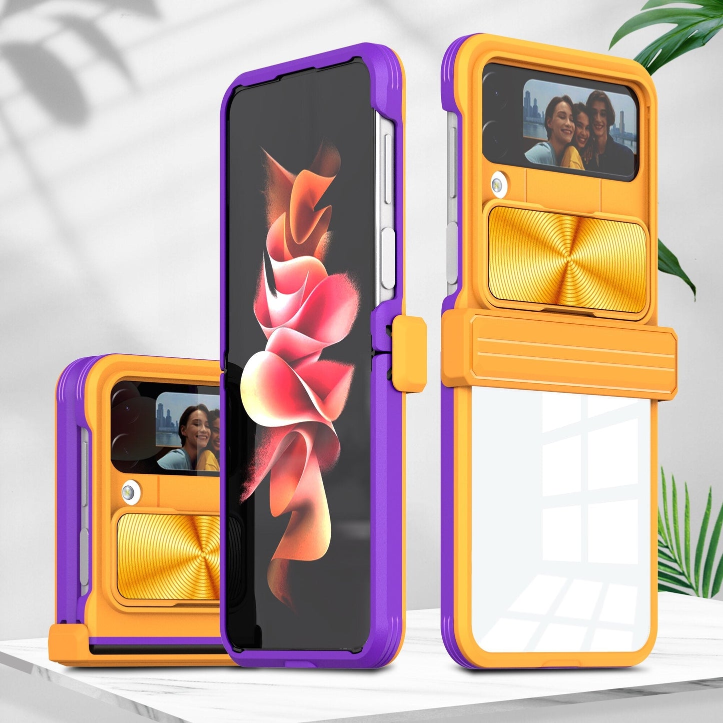 Anti-Slip Clear Acrylic Case for Samsung Galaxy Z Flip4 5G