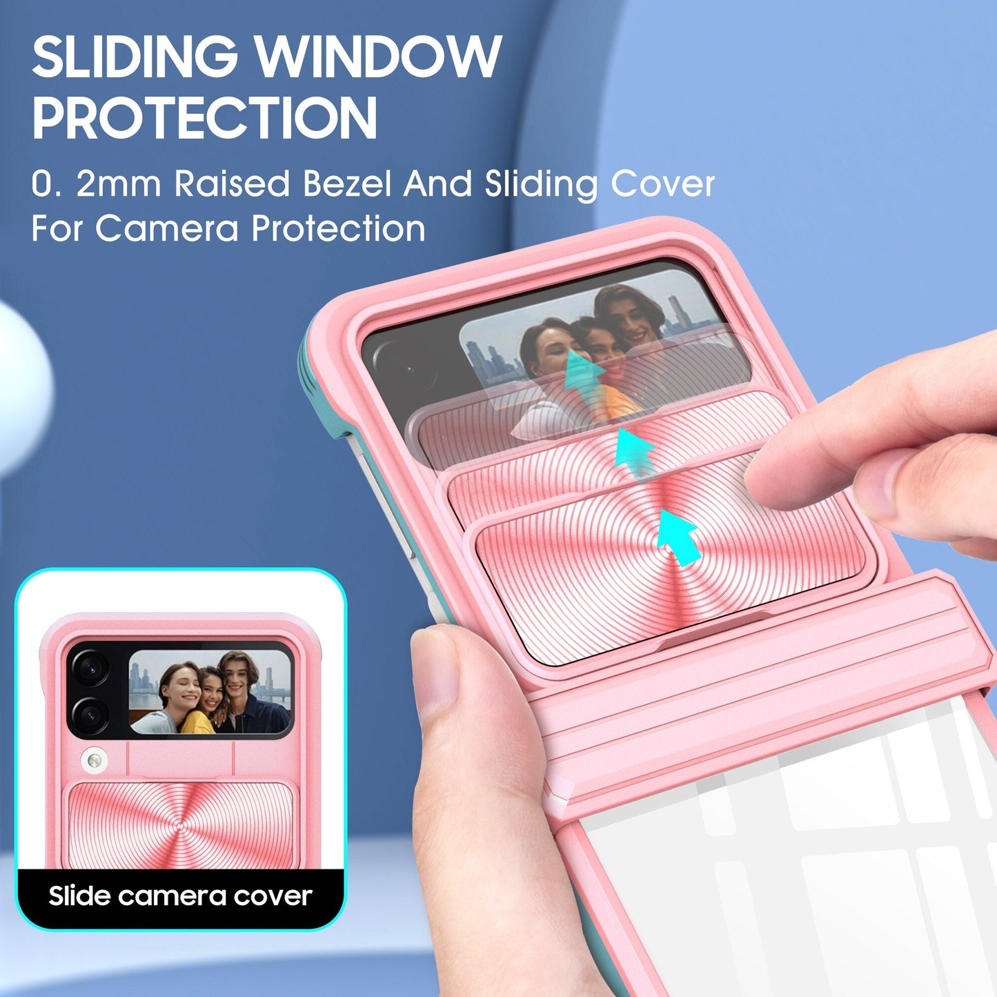 Anti-Slip Clear Acrylic Case for Samsung Galaxy Z Flip4 5G