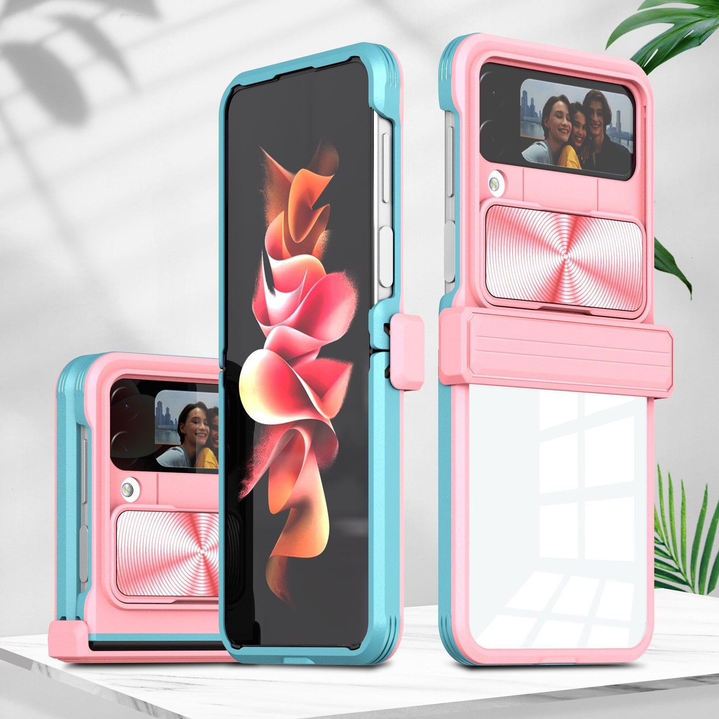 Anti-Slip Clear Acrylic Case for Samsung Galaxy Z Flip4 5G