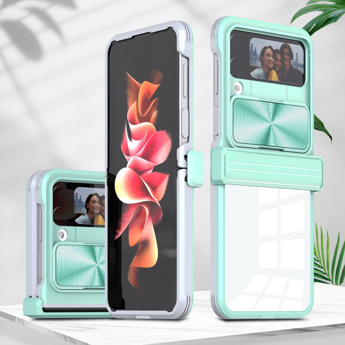 Anti-Slip Clear Acrylic Case for Samsung Galaxy Z Flip4 5G