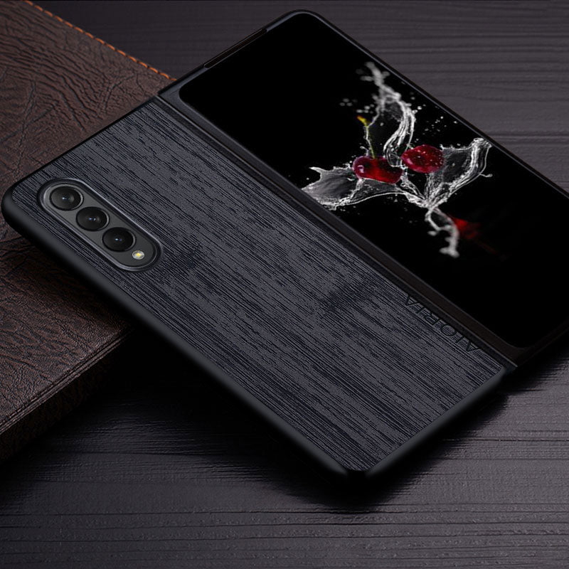 Samsung Galaxy Z Fold4 5G Bamboo Wood Pattern Leather Cover