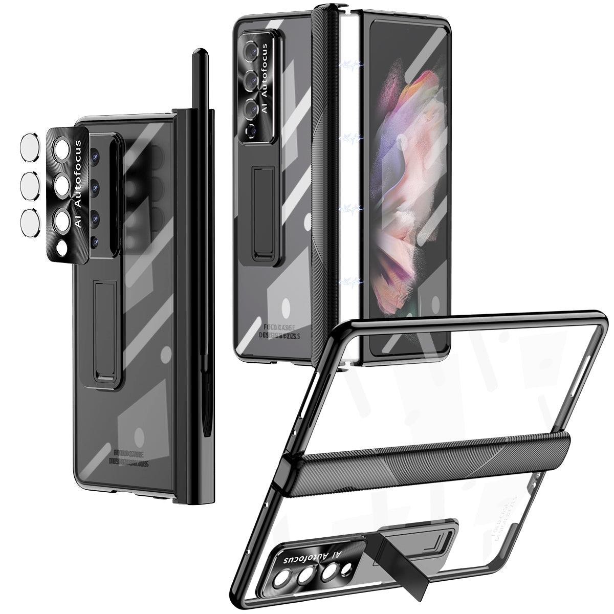 Electroplated  Magnetic Hinge Cover For Samsung Galaxy Z Fold4 5G