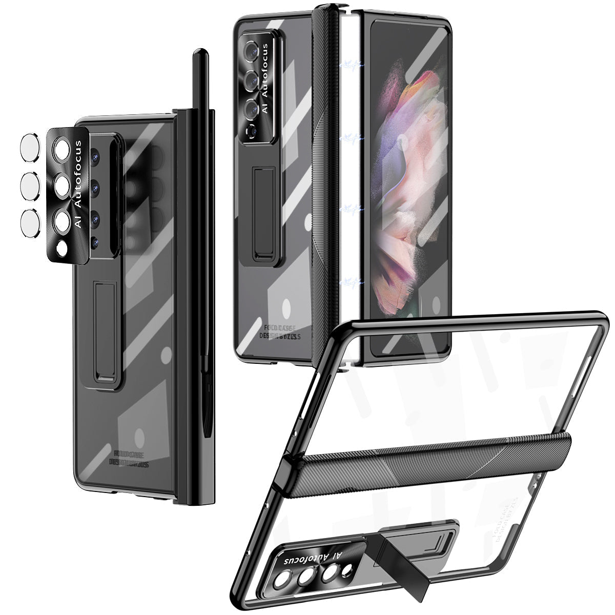 Electroplated  Magnetic Hinge Cover For Samsung Galaxy Z Fold4 5G
