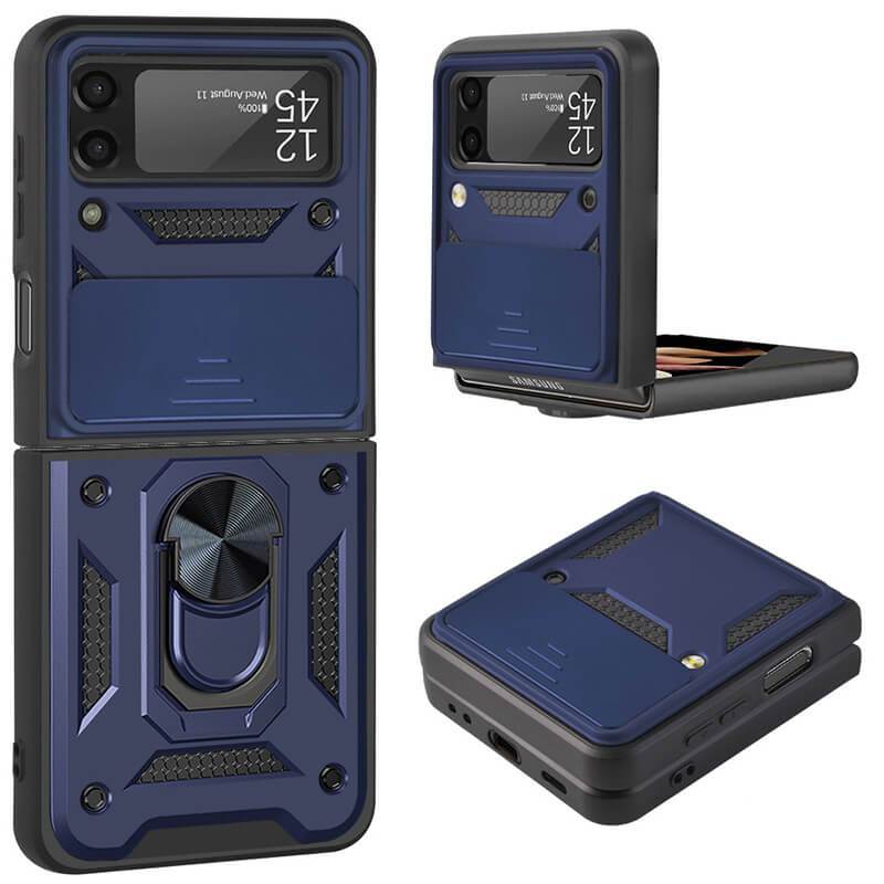Drop Tested Cover with Magnetic Kickstand Car Mount Protective Case for Samsung Galaxy Z Flip 3 5G pphonecover