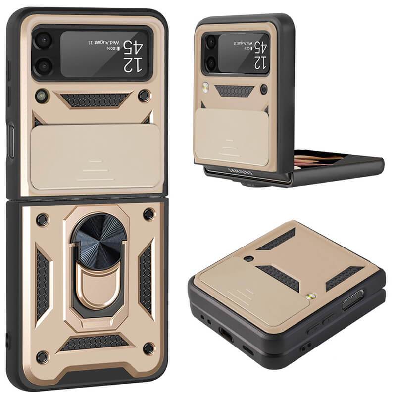 Drop Tested Cover with Magnetic Kickstand Car Mount Protective Case for Samsung Galaxy Z Flip 3 5G pphonecover