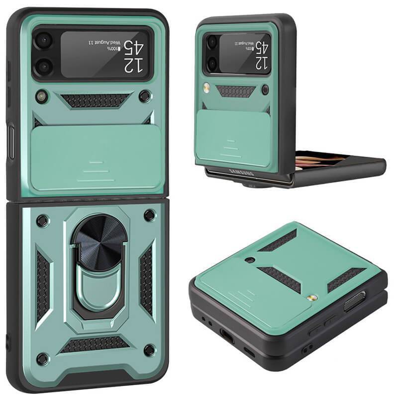 Drop Tested Cover with Magnetic Kickstand Car Mount Protective Case for Samsung Galaxy Z Flip 3 5G pphonecover