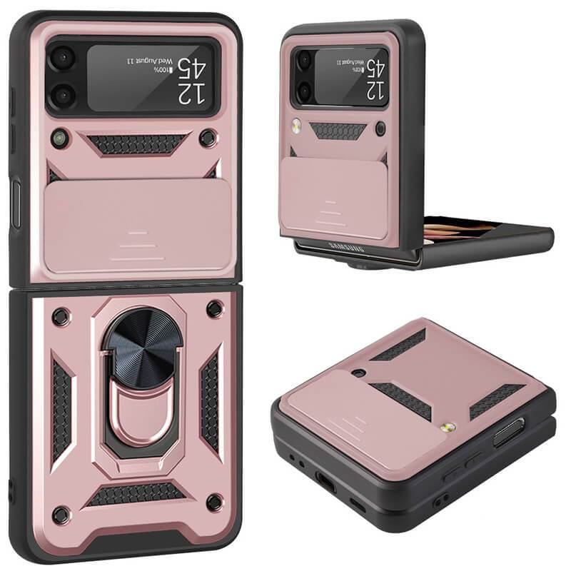 Drop Tested Cover with Magnetic Kickstand Car Mount Protective Case for Samsung Galaxy Z Flip 3 5G pphonecover