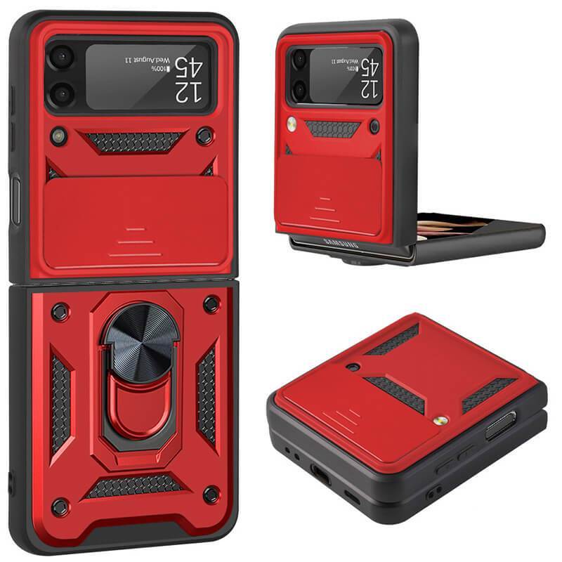 Drop Tested Cover with Magnetic Kickstand Car Mount Protective Case for Samsung Galaxy Z Flip 3 5G pphonecover