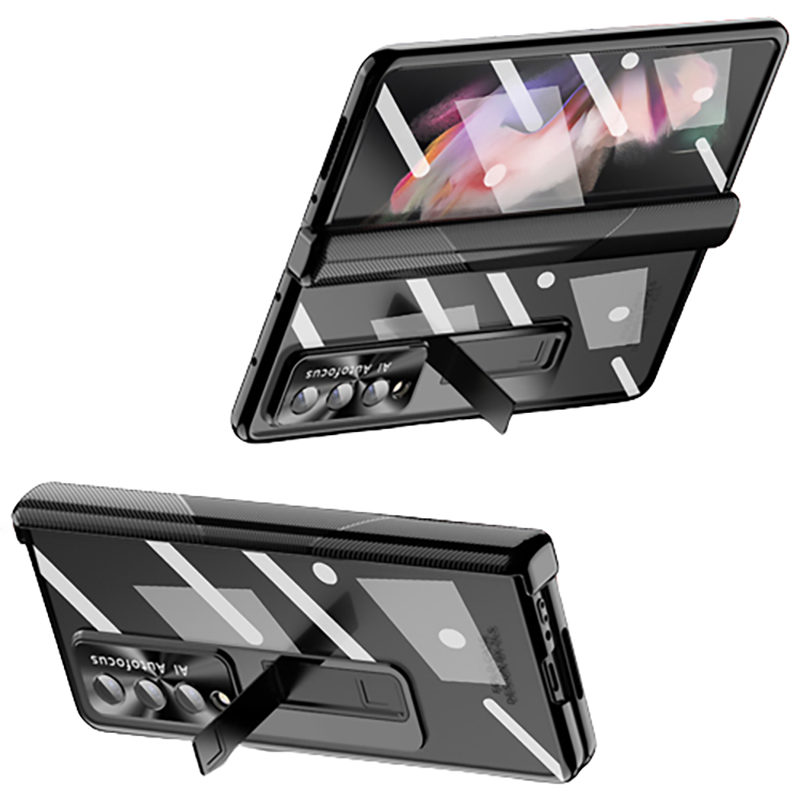 Magnetic Double Hinge Case For Samsung Galaxy Z Fold4 5G With Film Protector and Stylus