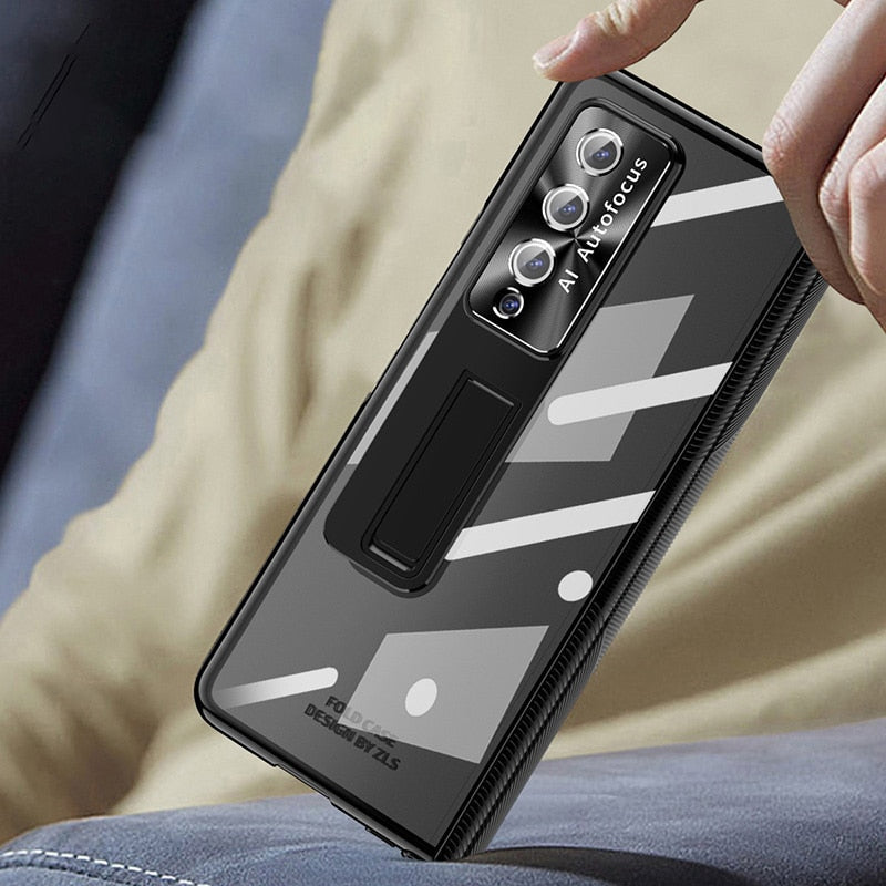 Magnetic Double Hinge Case For Samsung Galaxy Z Fold4 5G With Film Protector and Stylus