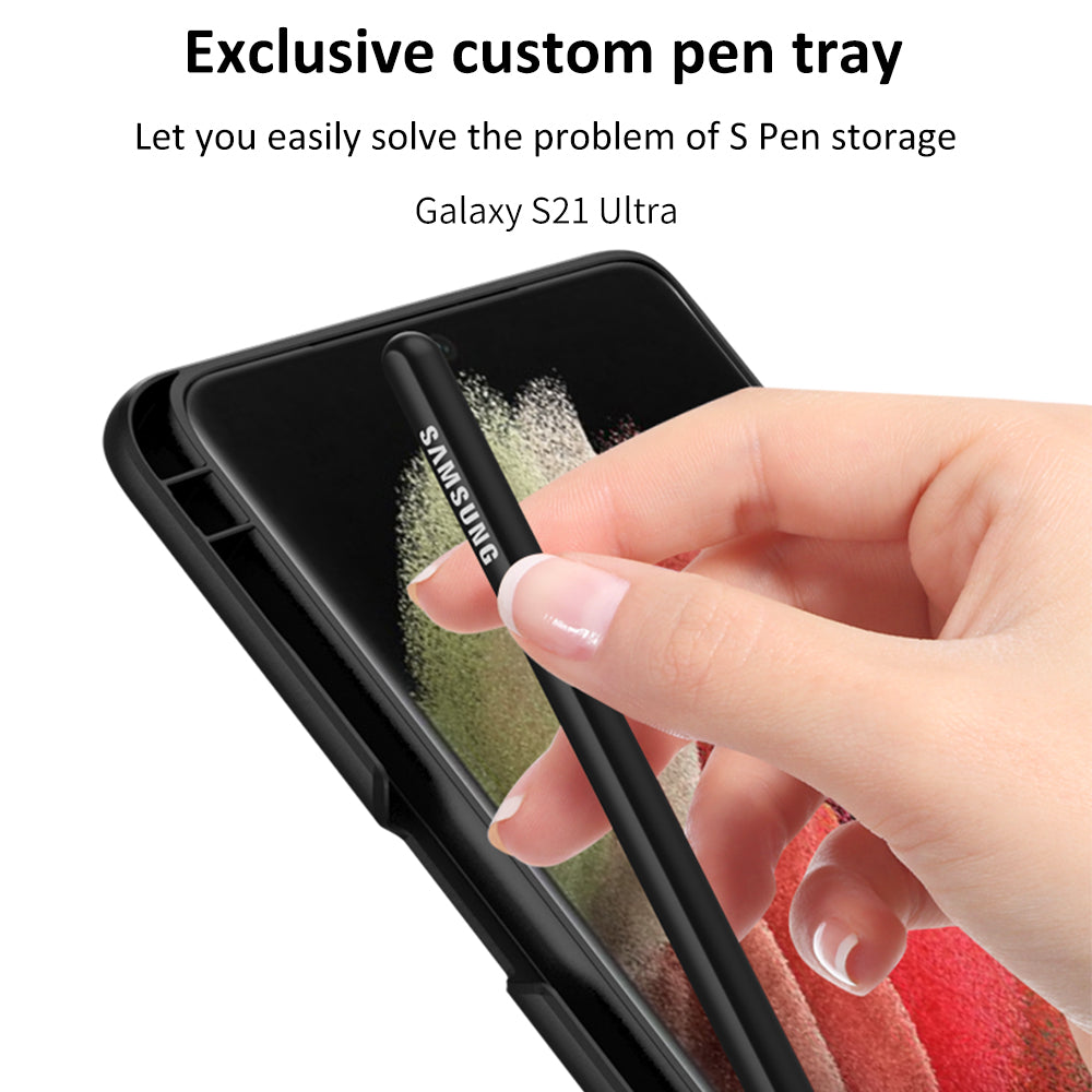 Case for Samsung Galaxy S21 S22 Plus Ultra Ultra-Slim Shockproof Side Pen Stand Plastic Cover For Galaxy S21 S22 Ultra