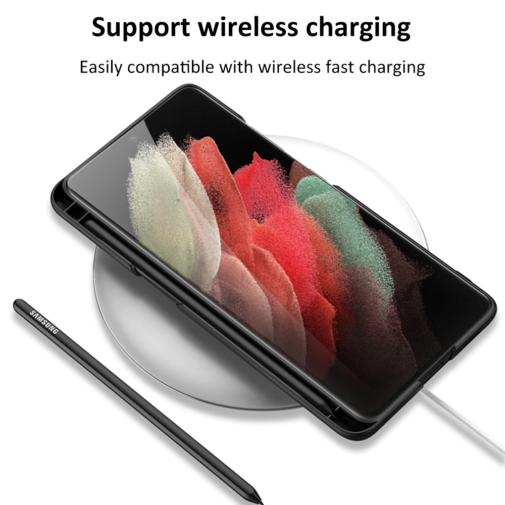 Case for Samsung Galaxy S21 S22 Plus Ultra Ultra-Slim Shockproof Side Pen Stand Plastic Cover For Galaxy S21 S22 Ultra