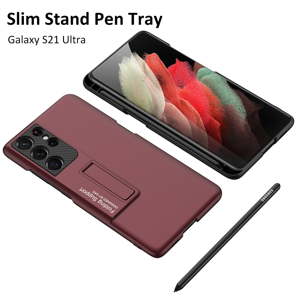 Case for Samsung Galaxy S21 S22 Plus Ultra Ultra-Slim Shockproof Side Pen Stand Plastic Cover For Galaxy S21 S22 Ultra