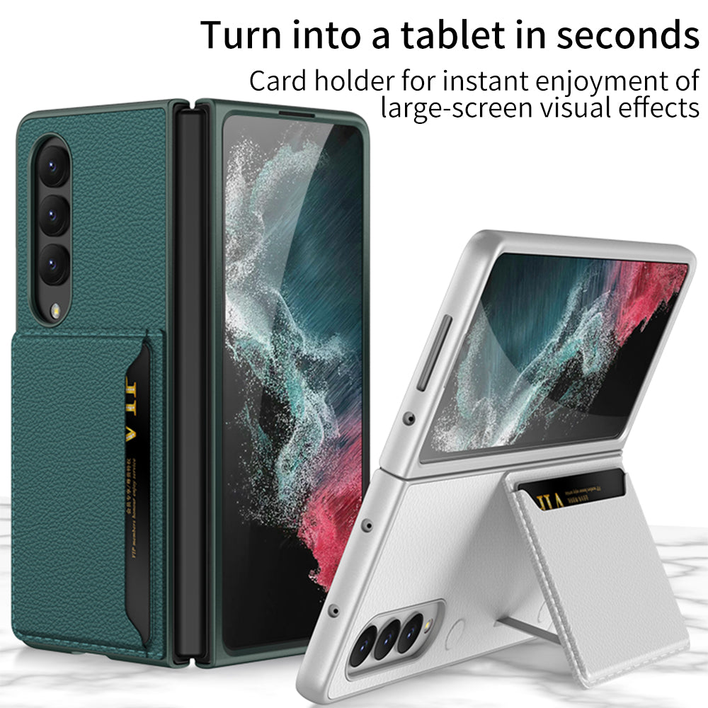 Leather Ultra-thin Card Package Cover For Samsung Galaxy Z Fold 4 5G