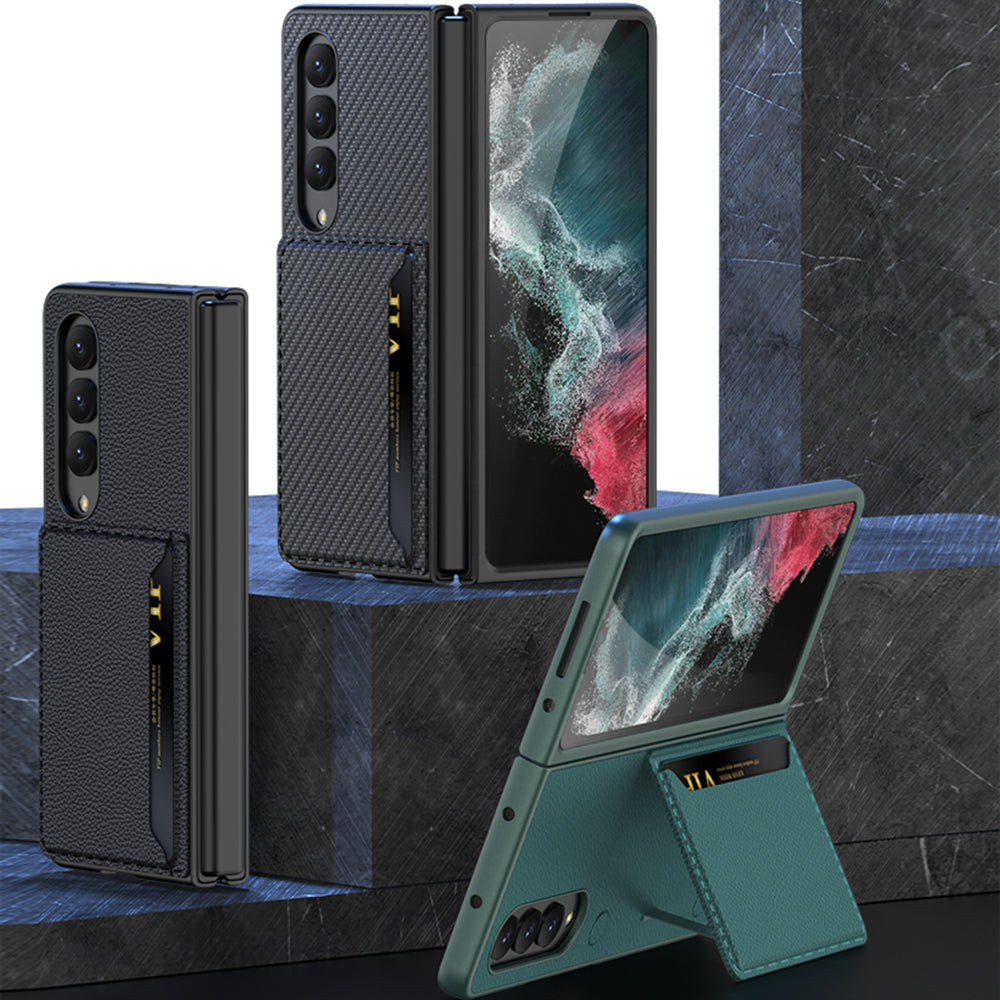Leather Ultra-thin Card Package Cover For Samsung Galaxy Z Fold 4 5G