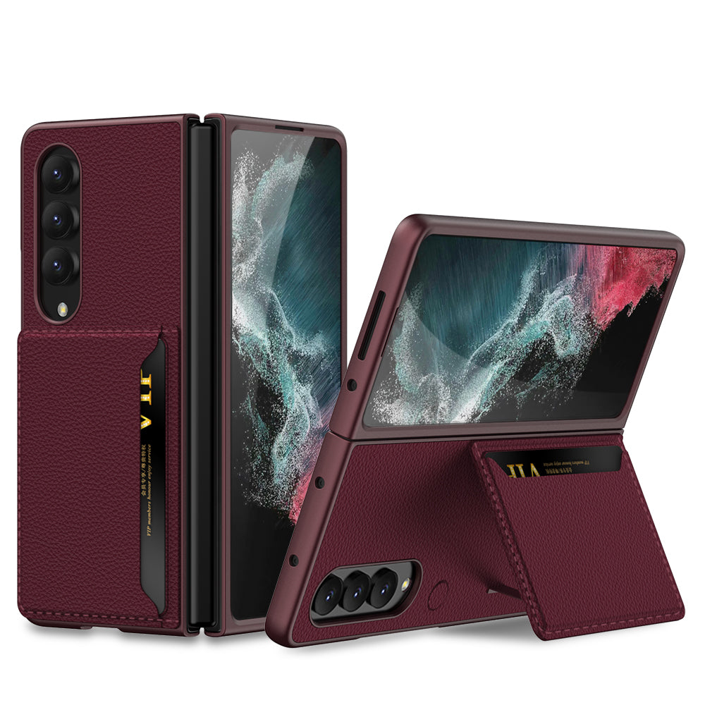 Leather Ultra-thin Card Package Cover For Samsung Galaxy Z Fold 4 5G