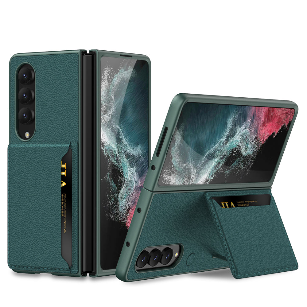 Leather Ultra-thin Card Package Cover For Samsung Galaxy Z Fold 4 5G