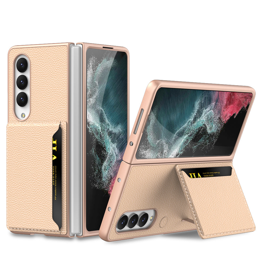 Leather Ultra-thin Card Package Cover For Samsung Galaxy Z Fold 4 5G