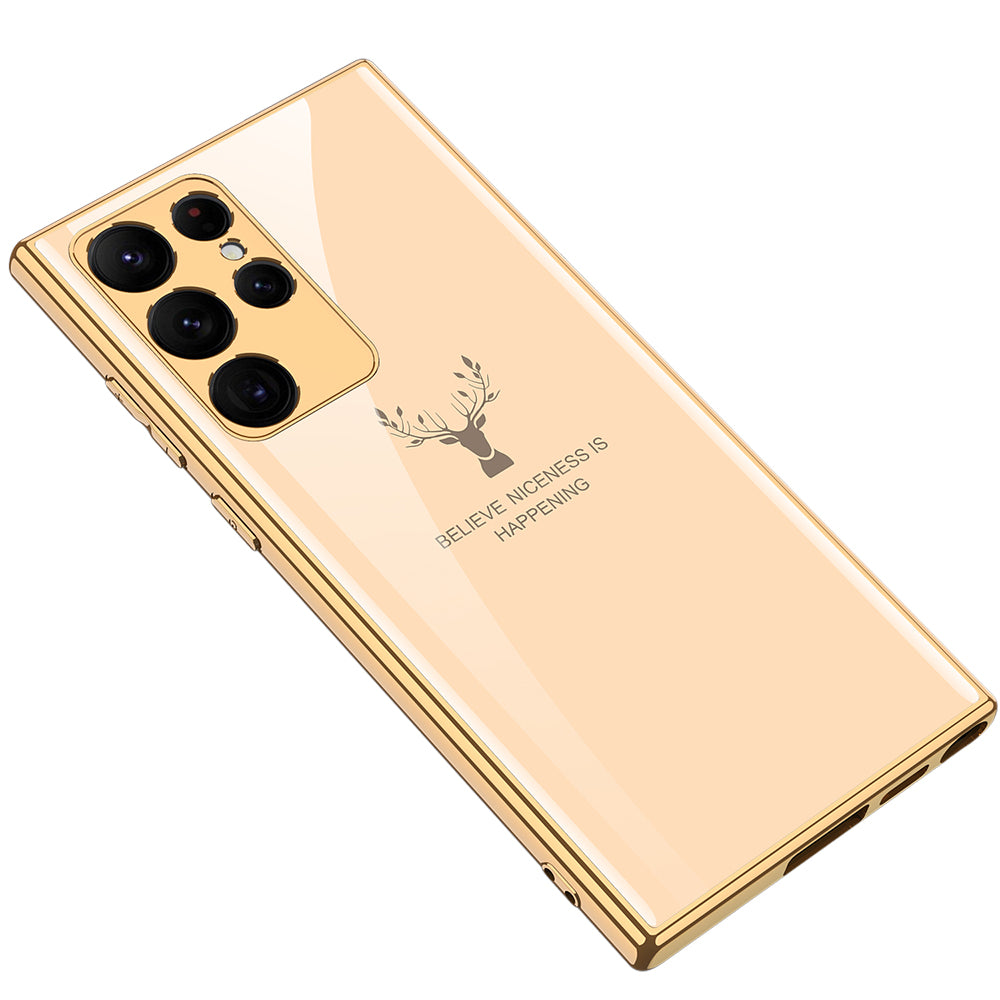 Case For Samsung Galaxy S21 S22 Ultra Case Electroplated Painted Tempered Glass Hard Cover For Galaxy S21 S22 Ultra