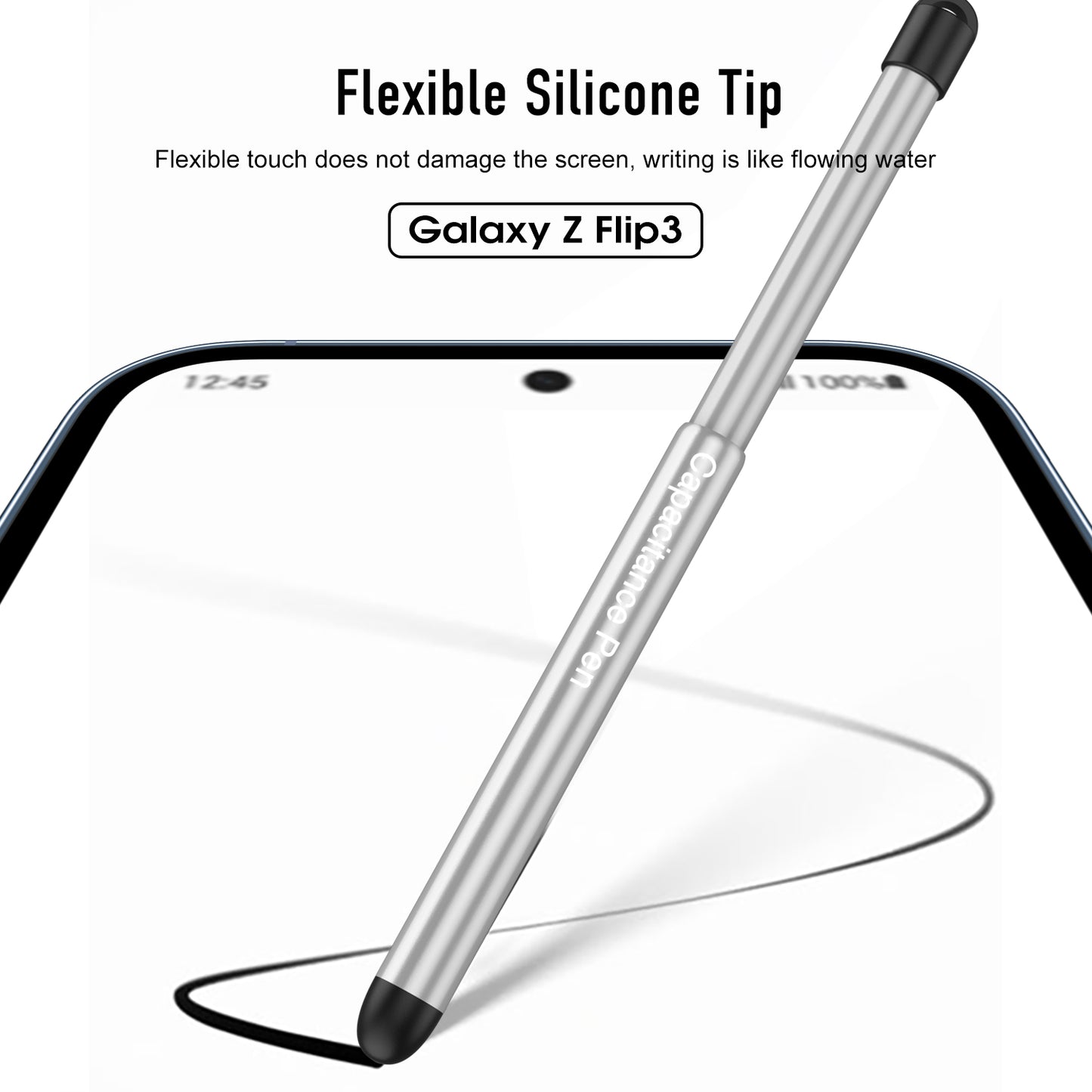 Samsung Galaxy Z Flip 3 5G Case With Capacitance Pen Slot Back Screen Glass Hard Cover For Samsung Z Flip3 5G