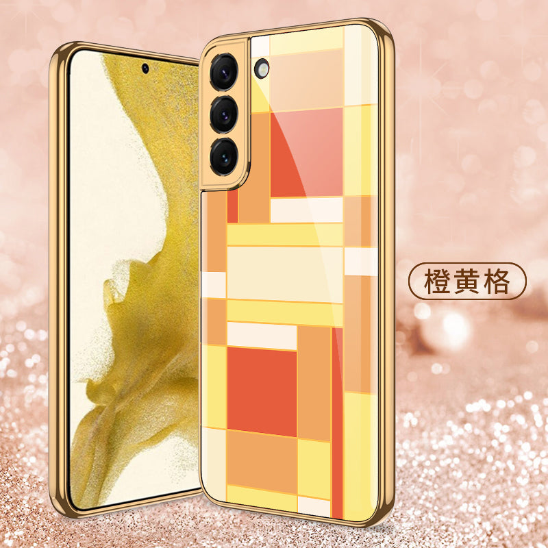 Painted Tempered Glass Case For Samsung Galaxy S22 Plus Ultra Case