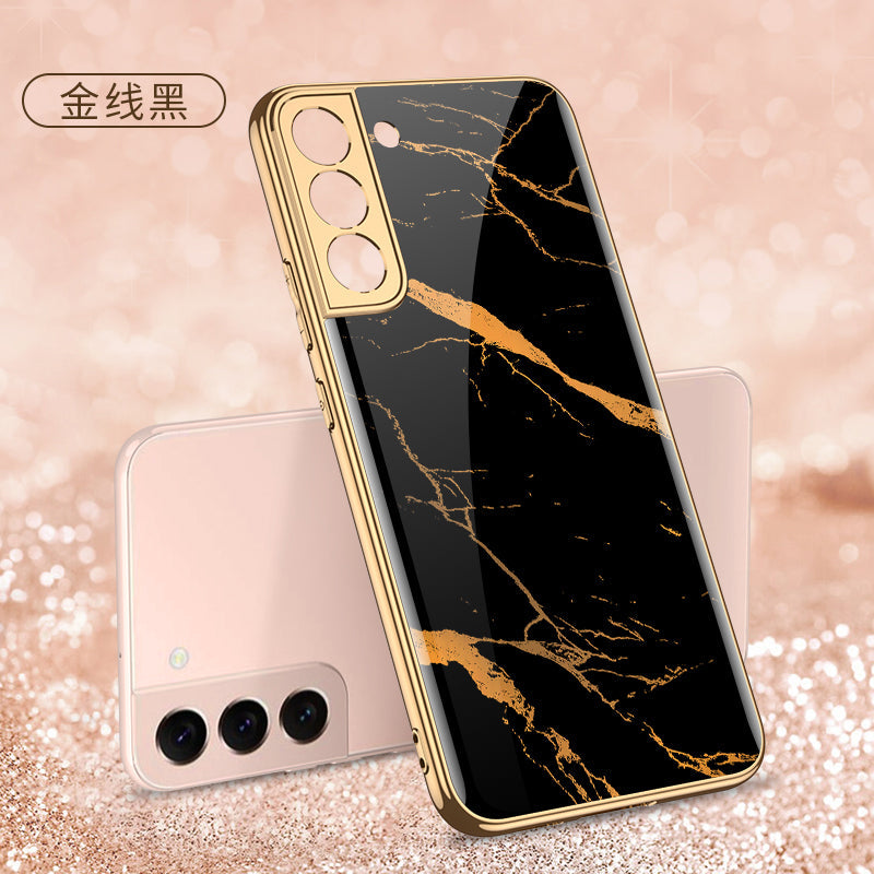 Painted Tempered Glass Case For Samsung Galaxy S22 Plus Ultra Case