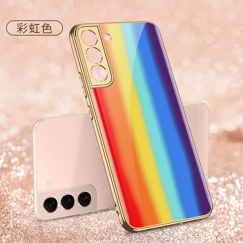 Painted Tempered Glass Case For Samsung Galaxy S22 Plus Ultra Case