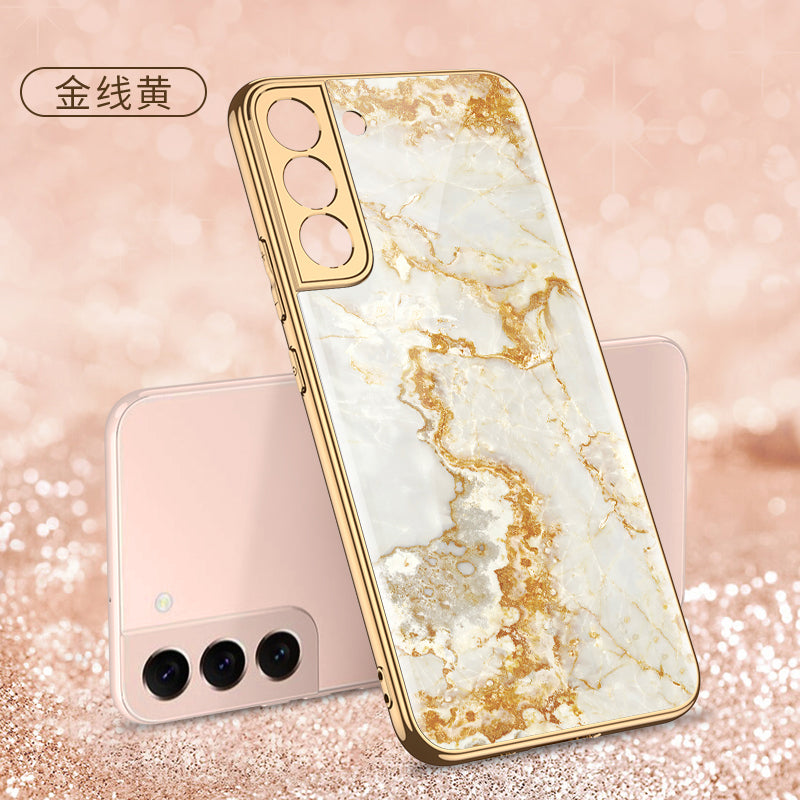 Painted Tempered Glass Case For Samsung Galaxy S22 Plus Ultra Case