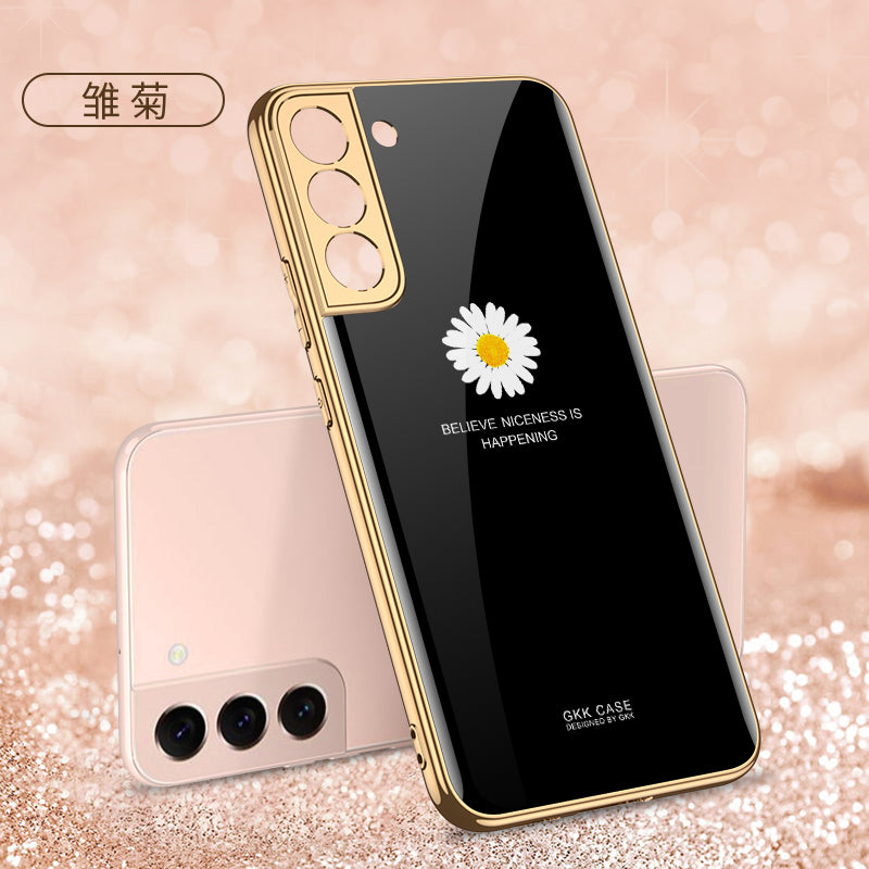 Painted Tempered Glass Case For Samsung Galaxy S22 Plus Ultra Case