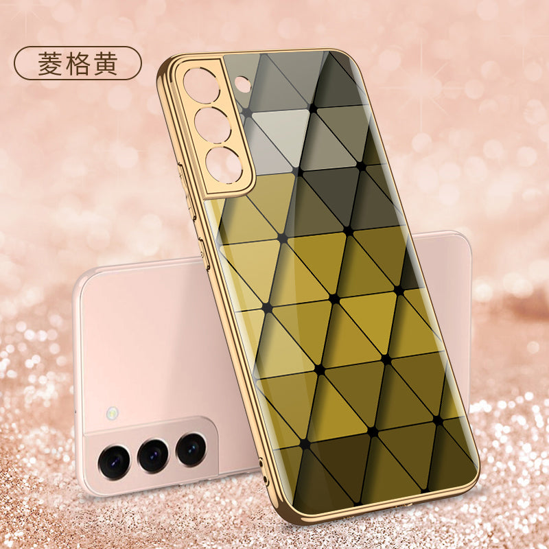 Painted Tempered Glass Case For Samsung Galaxy S22 Plus Ultra Case