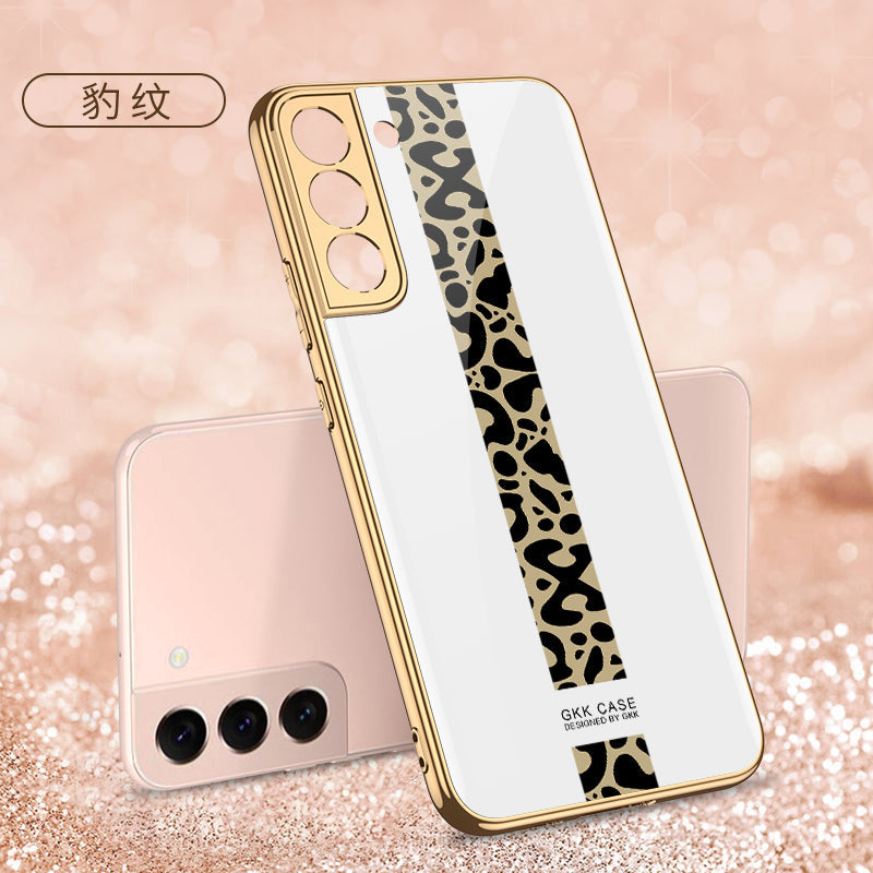Painted Tempered Glass Case For Samsung Galaxy S22 Plus Ultra Case