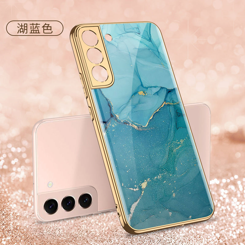 Painted Tempered Glass Case For Samsung Galaxy S22 Plus Ultra Case