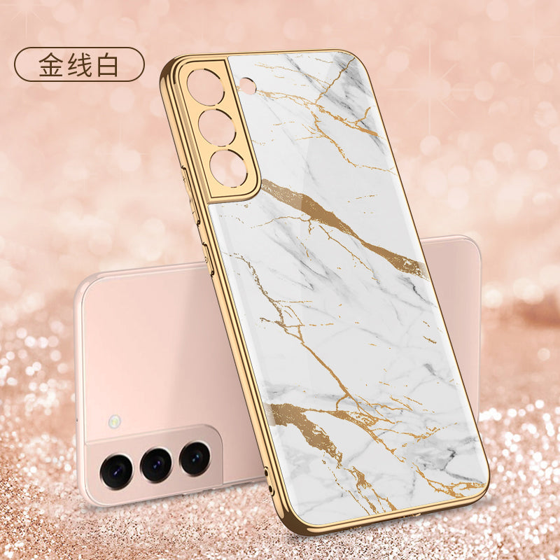 Painted Tempered Glass Case For Samsung Galaxy S22 Plus Ultra Case