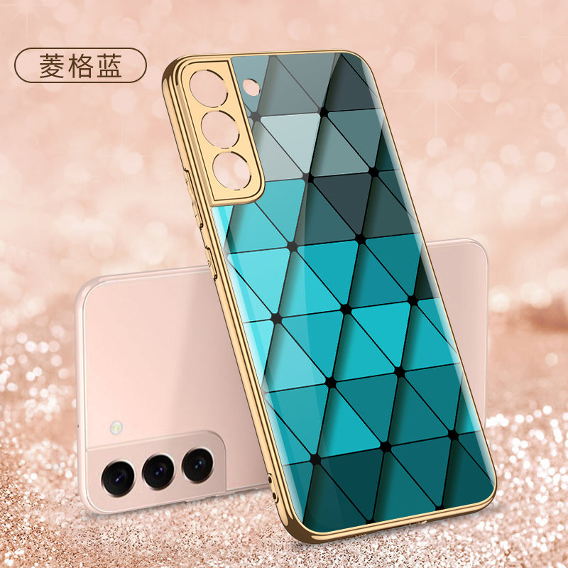 Painted Tempered Glass Case For Samsung Galaxy S22 Plus Ultra Case