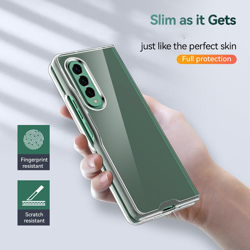 Capa For Samsung Galaxy Z Fold 4 3 2 5G Case Clear Transparent Folding Ultra Thin Protective Shockproof PC Hard Back Cover