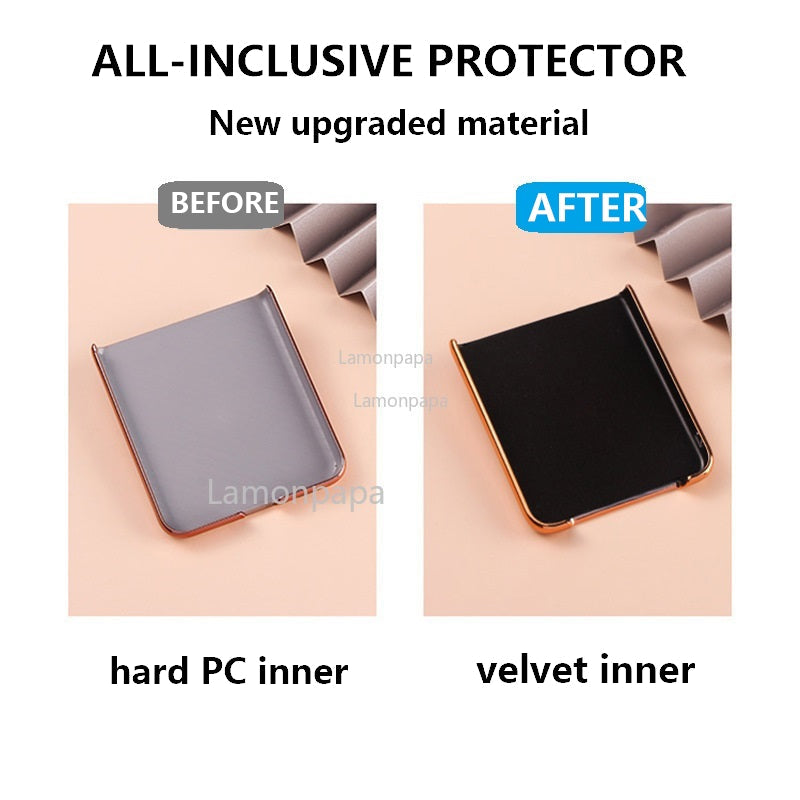Luxury Tempered Glass Case for Samsung Z Flip 3 Case Retro Folk