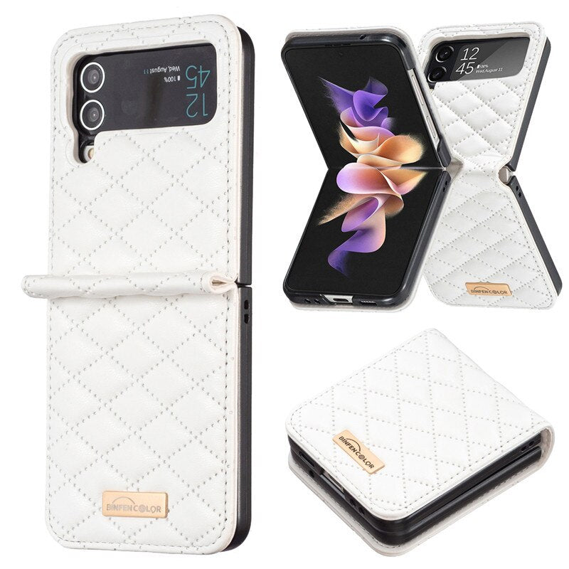 Leather Cover for Samsung Galaxy Z Flip4 5G