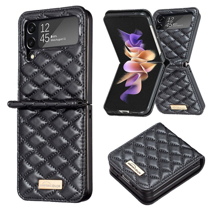 Leather Cover for Samsung Galaxy Z Flip4 5G