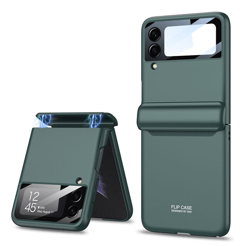 Magnetic All-included Shockproof Plastic Hard Cover For Samsung Galaxy Z Flip 3 5G