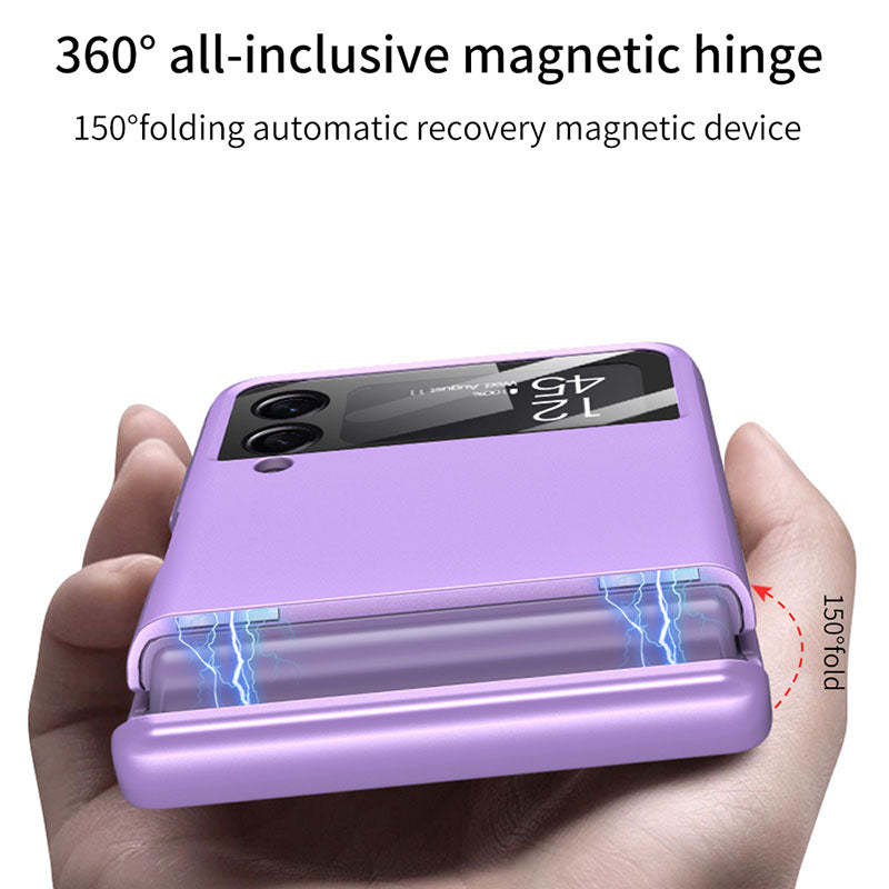 Magnetic All-included Shockproof Plastic Hard Cover For Samsung Galaxy Z Flip 3 5G