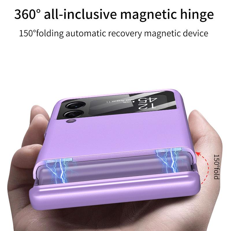 Magnetic Hinge Full Protection Galaxy Flip4 5G Case With Capacitive Pen