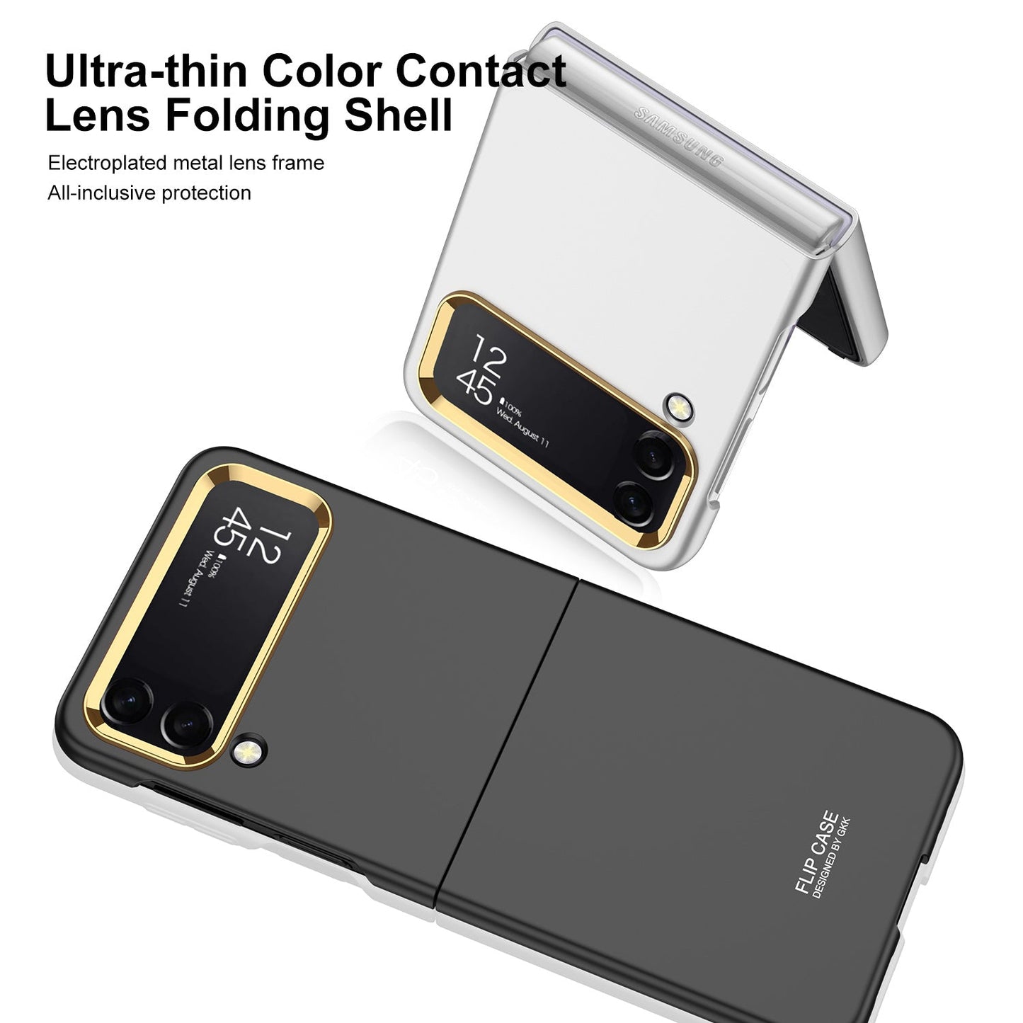 PC Folding Case For Samsung Galaxy Z Flip 4 5G Phone Case Ultra-thin Anti Fingerprint Camera Protective elegant shell for flip4